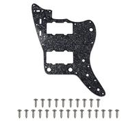 Battipenna vintage per chitarra Yootones 65 e 60s, con viti, compatibile con battipenna vintage americano/messicano Jazzmaster (4 strati nero perlato)