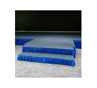Battiscopa a pieghe blu for piattaforme e tavoli for eventi | Drappeggi con bordi in tessuto for palchi nuziali, passerelle, banchetti e tavoli da ricevimento(Height: 100cm)