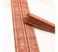Battiscopa autoadesivo impermeabile da 1 pezzo - Adesivi murali in schiuma premium da 4,6 m - Modanatura for battiscopa morbida e resistente(Copper,W8cm)