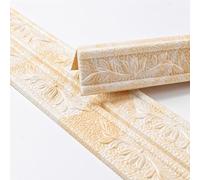 Battiscopa autoadesivo impermeabile da 1 pezzo - Adesivi murali in schiuma premium da 4,6 m - Modanatura for battiscopa morbida e resistente(Off-White,W12cm)