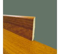 BATTISCOPA BC in legno MASSELLO impiallacciato VERO LEGNO DI DOUSSIE' 70x10 verniciato opaco poro aperto