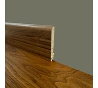 BATTISCOPA BC in legno MASSELLO impiallacciato VERO LEGNO DI NOCE 70x10 verniciato opaco poro aperto