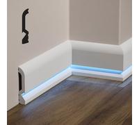 Battiscopa BC incasso LED in POLIMERI FeelingWood-HD 100x19mm - BIANCO (prezzo al metro)