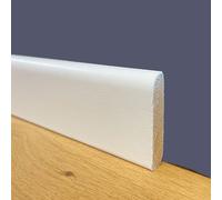 BATTISCOPA BC laccato bianco in legno MASSELLO 50X10 (prezzo al ML) (prezzo al metro)