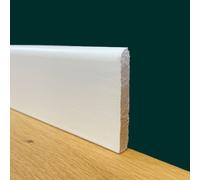 BATTISCOPA BC laccato bianco in legno MASSELLO 70X10 (prezzo al ML)
