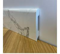 Battiscopa BC Lucido MARMO CARRARA 85x14mm in POLIMERI - Polistrutturato (prezzo al metro)