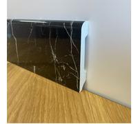 Battiscopa BC Lucido NERO MARQUINA 85x14x2000mm in POLIMERI - Polistrutturato