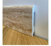 Battiscopa BC Lucido TRAVERTINO 85x14x2000mm in POLIMERI - Polistrutturato