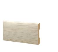 Battiscopa BC Spazzolato in POLIMERI EqualWood HI-TEC 68x10mm Bianco, Alluminio ecc. (prezzo al metro) - ROVERE SBIANCATO