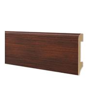 Battiscopa BC Spazzolato in POLIMERI EqualWood HI-TEC 75x14mm Nero, Bianco, Alluminio ecc. (prezzo al metro) - NOCE