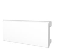 Battiscopa BC Spazzolato in POLIMERI EqualWood HI-TEC 75x14mm Nero, Bianco, Alluminio ecc. (prezzo al metro) - BIANCO