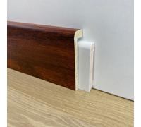 Battiscopa Coprimarmo copribattiscopa in Duropolimero Polistrutturato 100x25 effetto legno o bianco - mogano palissandro