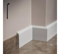 Battiscopa Coprimarmo FIRENZE in POLIMERI FeelingWood-HD 144x23mm - BIANCO (prezzo al metro)