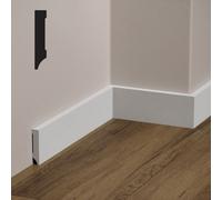 Battiscopa DIRITTO SQUADRATO in POLIMERI FeelingWood-HD 60x11mm - BIANCO (prezzo al metro)