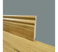 BATTISCOPA DUCALE in legno MASSELLO impiallacciato VERO LEGNO DI ROVERE 95x15 verniciato opaco poro aperto