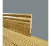BATTISCOPA DUCALE in legno MASSELLO impiallacciato VERO LEGNO DI ROVERE 95x15 verniciato opaco poro aperto