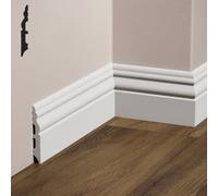 Battiscopa DUCALE in POLIMERI FeelingWood-HD 100x14mm - BIANCO (prezzo al metro)