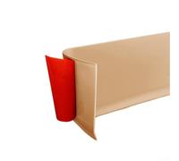 Battiscopa impermeabile in PVC 3 metri con materiale plastico e bordo a L integrato per una copertura perimetrale durevole e pulita (marrone chiaro)