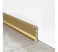 Battiscopa In Lega Di Alluminio Incorporato, 4 Pezzi * 125 Cm Facile Da Installare E Pulire Per Decorare E Riparare La Base Della Parete, Facile Da Tagliare(Weifa Gold,50mm)