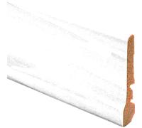 Battiscopa in legno ayous bianco H 7 cm Bianco