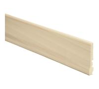 Battiscopa in legno ayous grezzo H 7 cm con piede Naturale