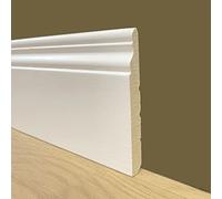 BATTISCOPA in legno DUCALE 140X13 ZOCCOLINO MASSELLO ALTO bianco (prezzo al metro lineare)