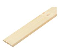 Battiscopa in legno grezzo in pino H 7 cm Pino