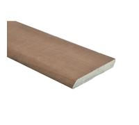 Battiscopa in legno impiallacciato grezzo H 9 cm Di colore marrone