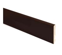 Battiscopa in legno impiallacciato noce scuro H 7 cm Noce scuro