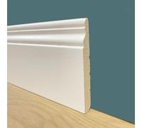 BATTISCOPA in legno MASSELLO ZOCCOLINO DUCALE bianco 120X13 (prezzo al metro lineare)