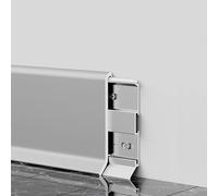 Battiscopa In Metallo, 125 Cm * 2 Pezzi Battiscopa In Alluminio Facile Da Installare E Pulire, Per Arredamenti Moderni E Ristrutturazioni Interne(Matte Silver,10cmx125cm)