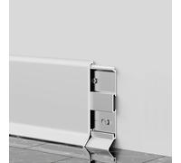 Battiscopa In Metallo, 125 Cm * 2 Pezzi Battiscopa In Alluminio Facile Da Installare E Pulire, Per Arredamenti Moderni E Ristrutturazioni Interne(White,8cmx125cm)