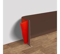 Battiscopa in PVC 4M per protezione impermeabile delle pareti, altezza 10 cm, design a L in plastica morbida, facile da installare con colla Nano, compatibile con pareti interne, bagno, cucina, come