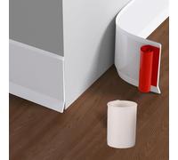Battiscopa in PVC, autoadesivo, per cucina e bagno, listello flessibile e adesivo, larghezza 10 cm (bianco, 3 m)