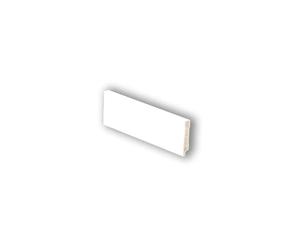 Battiscopa in pvc bianco squadrato H 7 cm Bianco