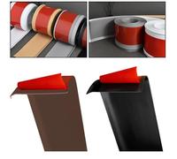 Battiscopa in PVC da 4 m, altezza 10 cm, battiscopa flessibile in plastica per una facile installazione fai da te, compatibile con pareti interne lisce