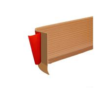 Battiscopa in PVC da 5 metri con design impermeabile e bordo a L avanzato per transizioni di parete senza soluzione di continuità (giallo)