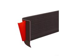 Battiscopa in PVC da 5 metri con design impermeabile e bordo a L avanzato per transizioni di parete senza soluzione di continuità (marrone)