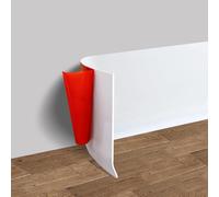 Battiscopa in PVC per 3 m x 10 cm, in plastica impermeabile, design con bordo a L, facile installazione per casa e ufficio, come mostrato