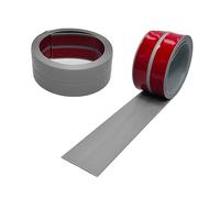 Battiscopa morbida, profilo angolare in PVC, 3 m, autoadesiva, per cucina e bagno, listello autoadesivo flessibile, striscia di tenuta per fughe (grigio, 20 x 20 mm)