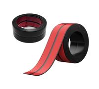 Battiscopa morbida, profilo angolare in PVC, 3 m, autoadesiva, per cucina e bagno, listello autoadesivo flessibile, striscia di tenuta per fughe (nero, 20 x 20 mm)