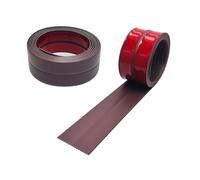 Battiscopa morbida, profilo angolare in PVC da 3 m, autoadesiva, per cucina e bagno, listello autoadesivo flessibile, striscia di tenuta per fughe (colore cioccolato, 20 x 20 mm)