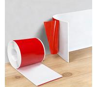 Battiscopa morbido autoadesivo, 10 cm x 6 m, zoccolo autoadesivo, per tutte le tipologie di ambiente, battiscopa autoadesivo, battiscopa flessibile, colore bianco