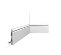 Battiscopa Orac Decor SX118-RAL9003 LUXXUS CONTOUR zoccolino modanatura tipo stucco preverniciata design classico bianco segnale 2m