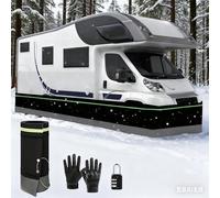 Battiscopa per camper per carichi pesanti di facile installazione, gonne per camper in feltro adatte per il campeggio, copertura a prova di vento e neve pronta per l'inverno, alta 37,4 43ft/13mLength