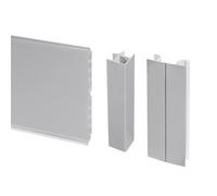 Battiscopa per Mobili Cucina 4,7m H15 cm con Giunti in Plastica Emuca Anodizzato Satinato