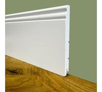 Battiscopa PREMIUM in legno MASSELLO mod.DUCALE 144x15 laccato bianco liscio (prezzo al metro)