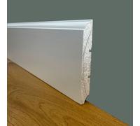 Battiscopa PREMIUM in legno MASSELLO mod.FIRENZE 120x15 laccato bianco liscio (prezzo al metro)