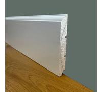 Battiscopa PREMIUM in legno MASSELLO mod.FIRENZE 120x15 laccato bianco liscio (prezzo al metro)
