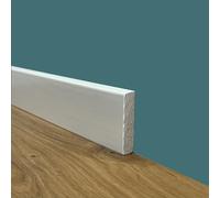 Battiscopa PREMIUM in legno MASSELLO quadro 43x9mm laccato bianco liscio (prezzo al metro)
